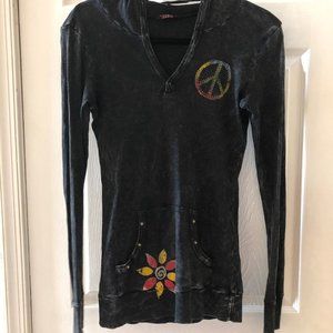 Hippie Peace-sign long-sleeve top